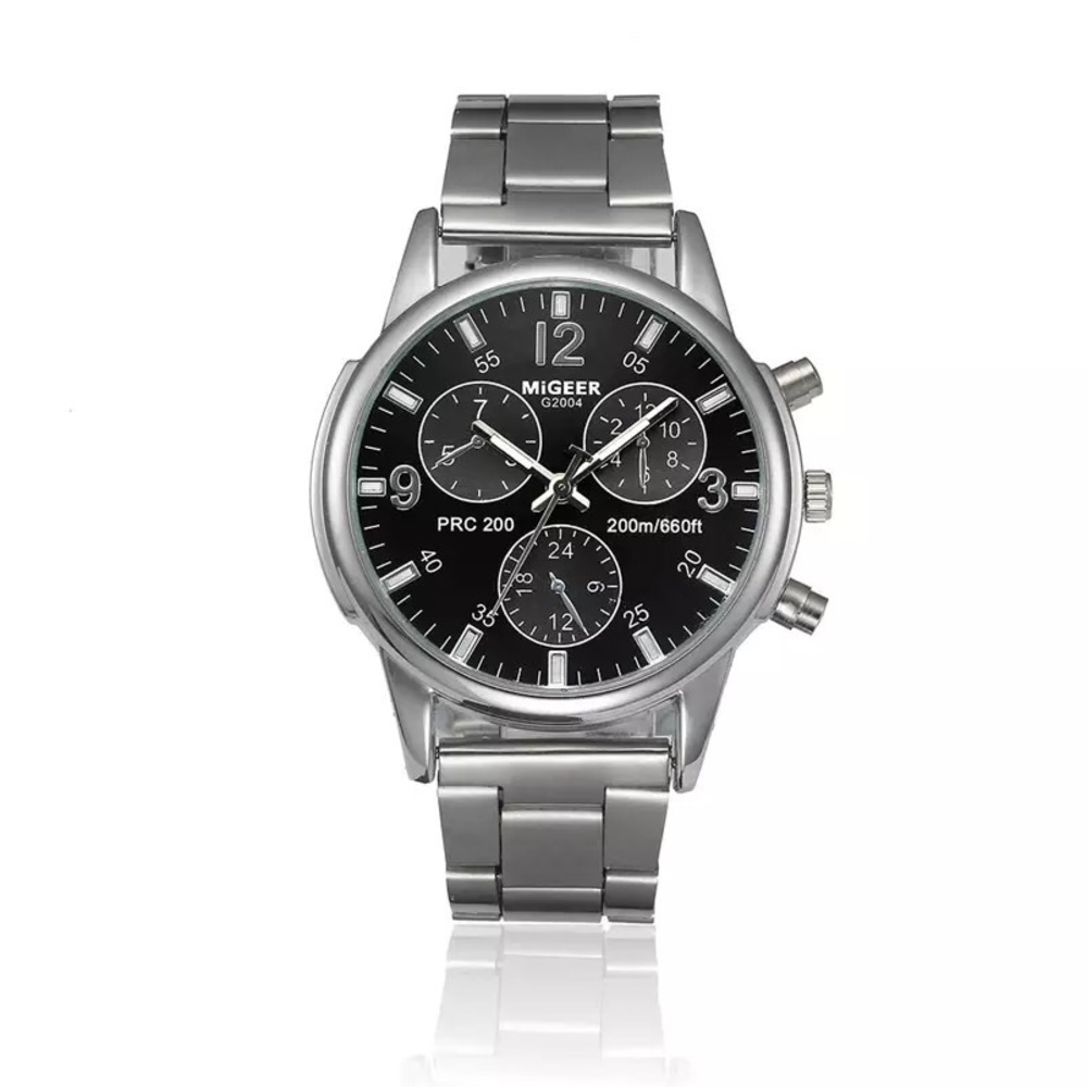 Silver/Black MiGEER Watch
